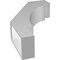 Ekena Millwork 5 1/2-in. W x 18-in. D x 30-in. H Merced Architectural Grade PVC Knee Brace BRCP055X18X30MRC - alternate 2
